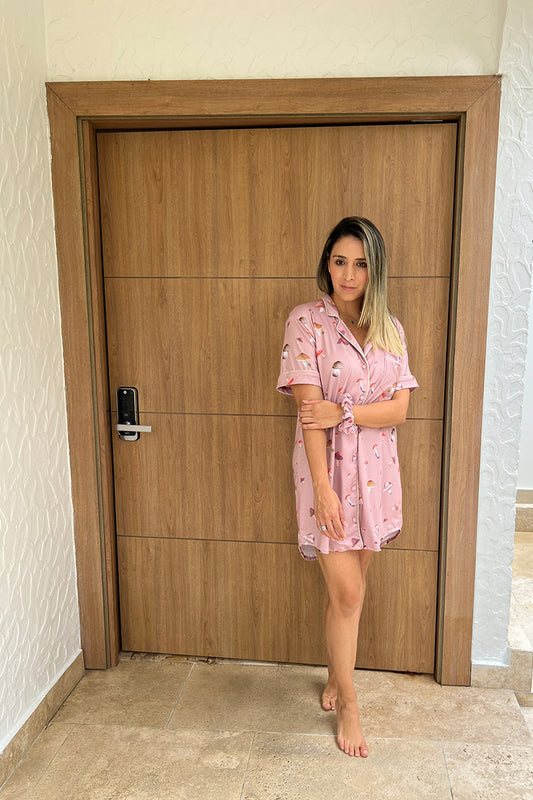 Pijama Camisero Honguitos del Bosque Secreto