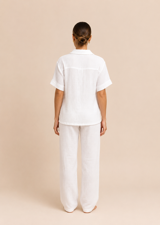 Pijama Pantalón Blanco Nube