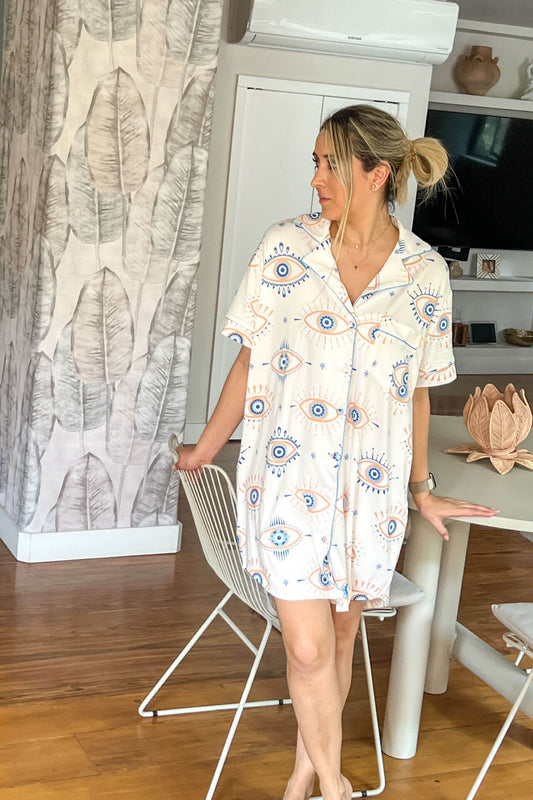 Pijama Camisero Ojitos