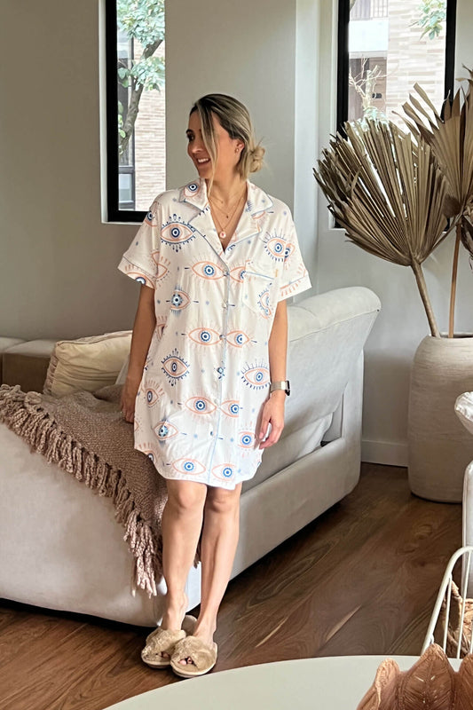 Pijama Camisero Ojitos