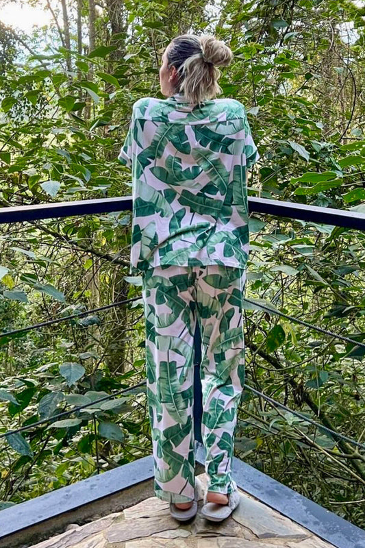 Pijama Pantalón Hojas Planta