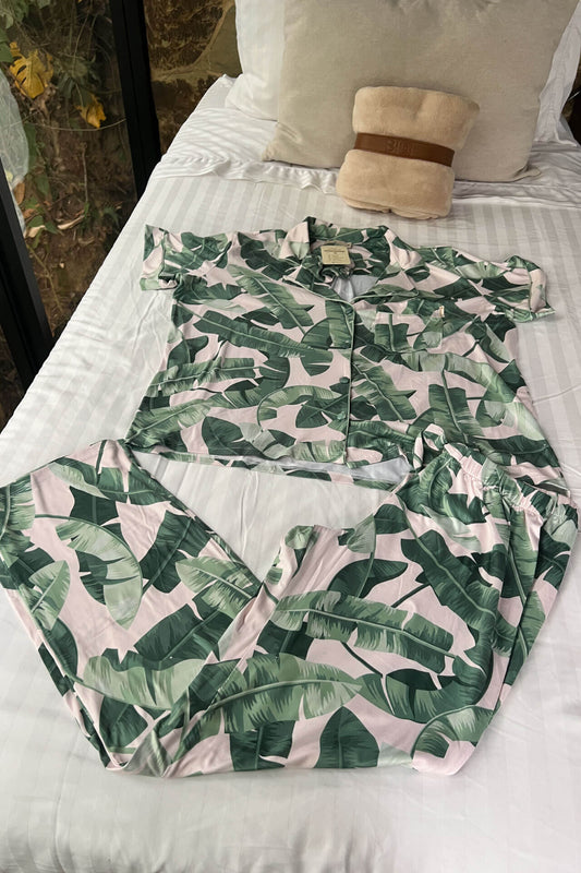 Pijama Pantalón Hojas Planta