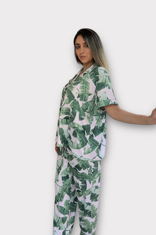 Pijama Pantalón Hojas Planta