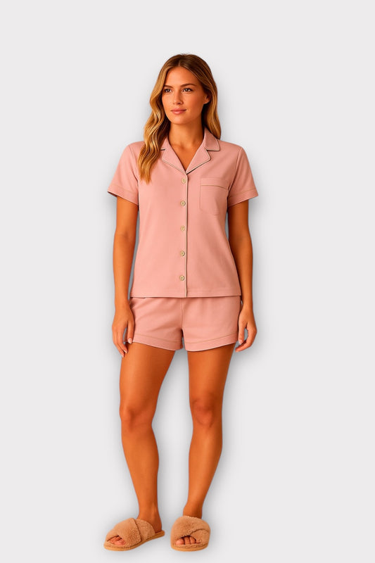 Pijama Short Camisa Palo de Rosa