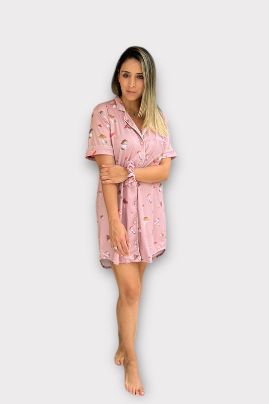 Pijama Camisero Honguitos del Bosque Secreto