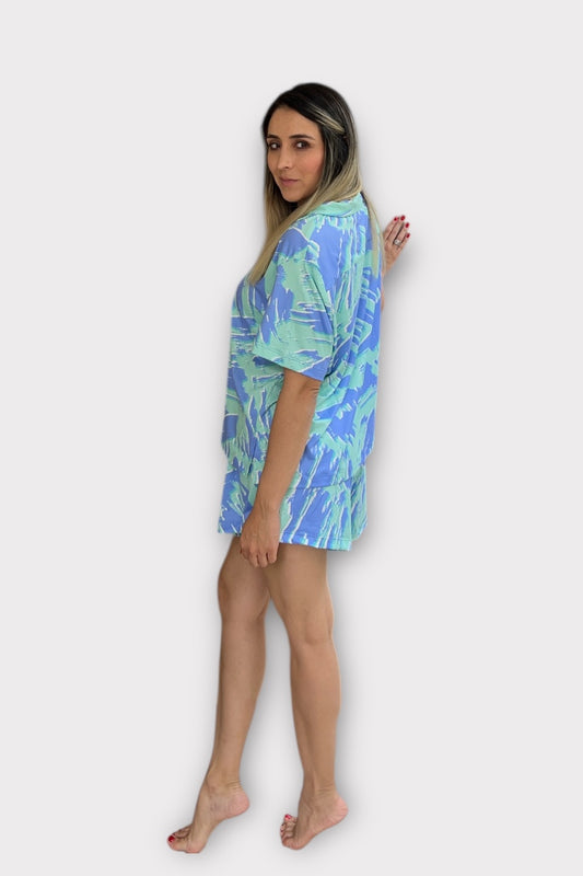 Pijama Short Arte en Brochazos