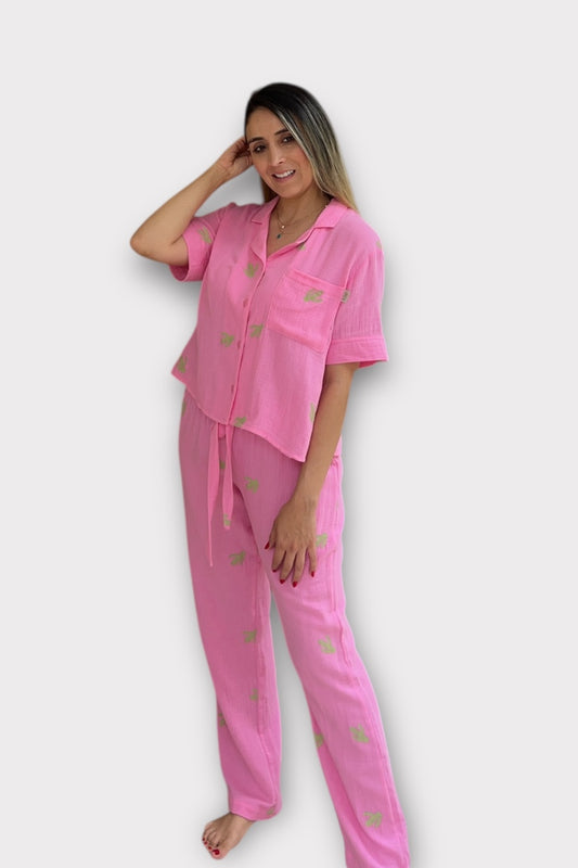 Pijama  Pantalón Cactus Camisa Manga Corta