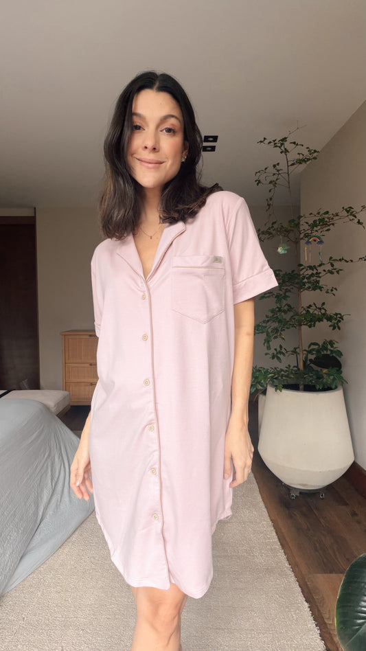 Pijama Camisero Palo de Rosa