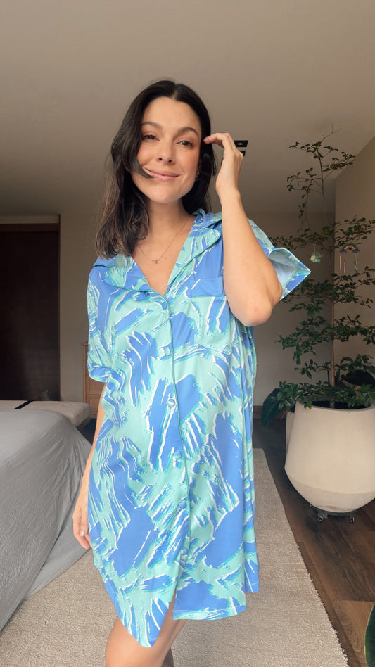 Pijama Camisero Arte en Brochazos