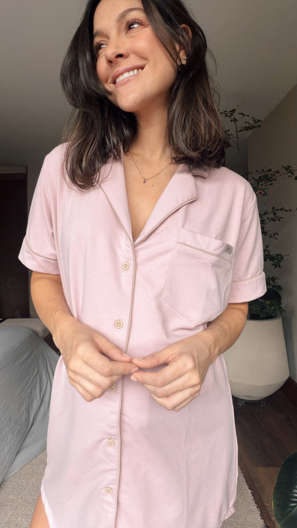 Pijama Camisero Palo de Rosa